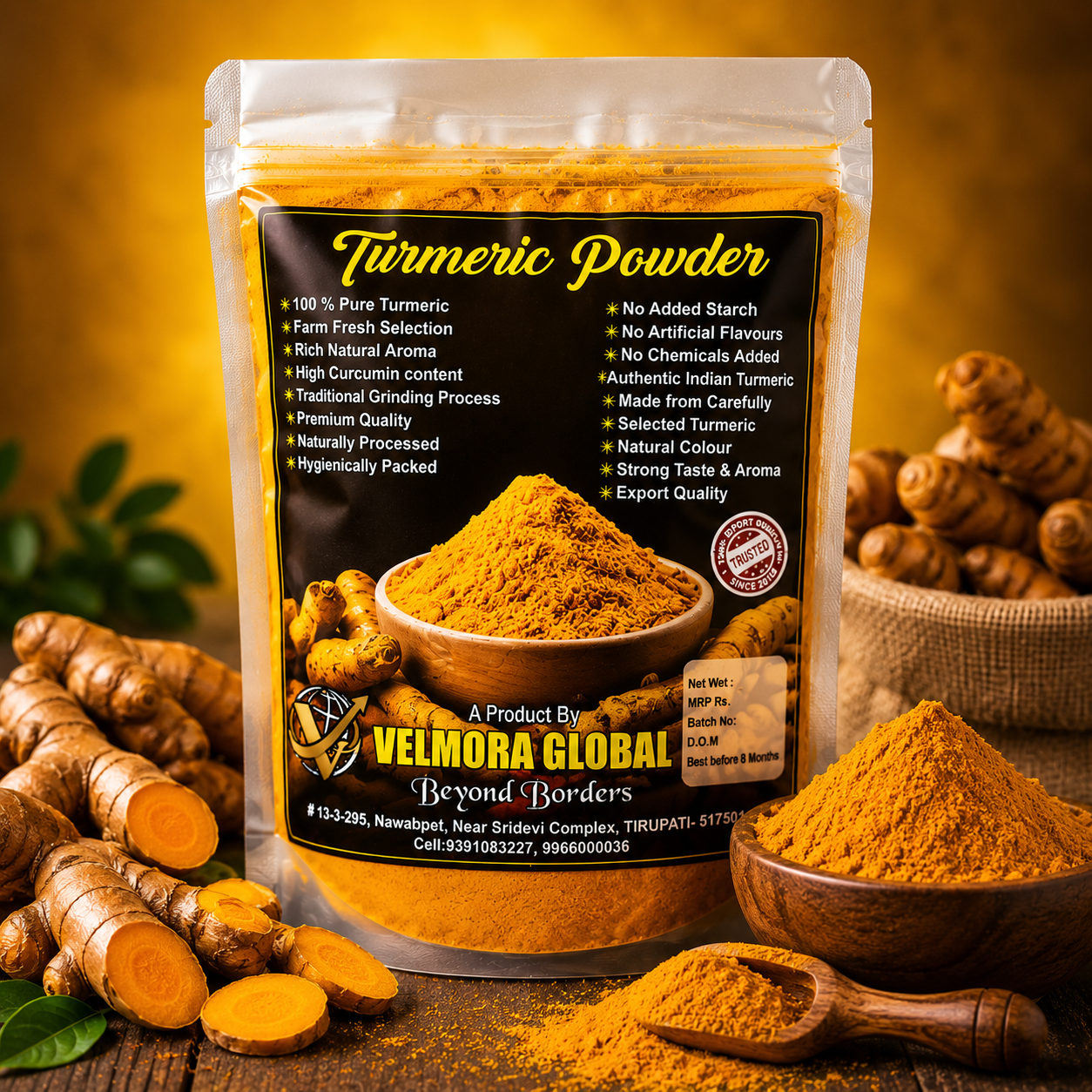 Turmeric powder Export Standards